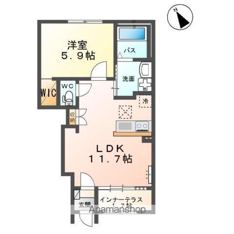 CLOCHETTE(1LDK/1階)の間取り写真