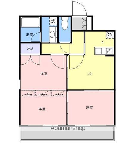 アガット(3LDK/2階)の間取り写真