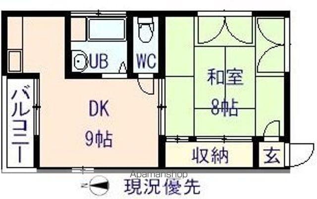 トロンコⅠ(1K/3階)の間取り写真