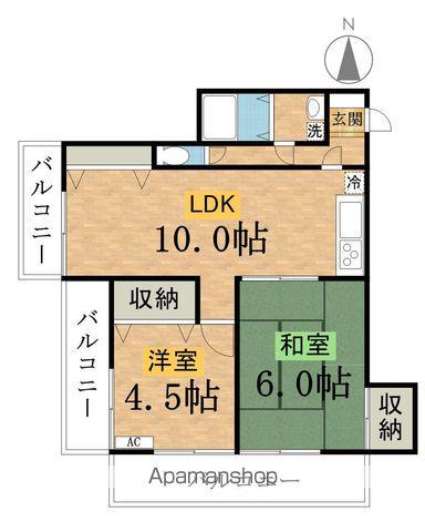 木下マンション(2LDK/3階)の間取り写真
