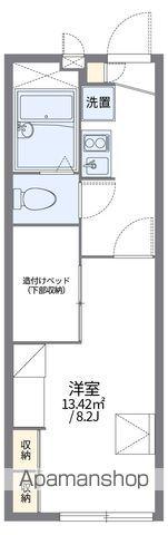 レオパレス東北野(1K/1階)の間取り写真