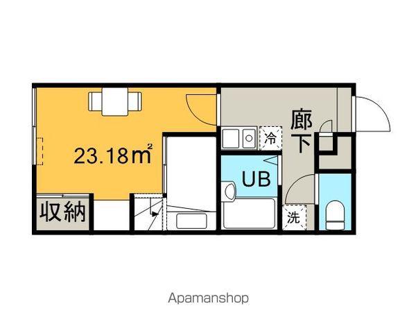 レオパレスクレール苫小牧(1K/2階)の間取り写真