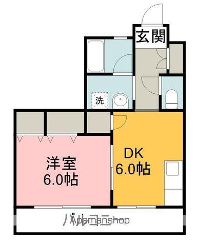 マルイチビル(1DK/3階)の間取り写真