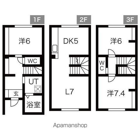 BELLET・M C(3LDK/1階)の間取り写真