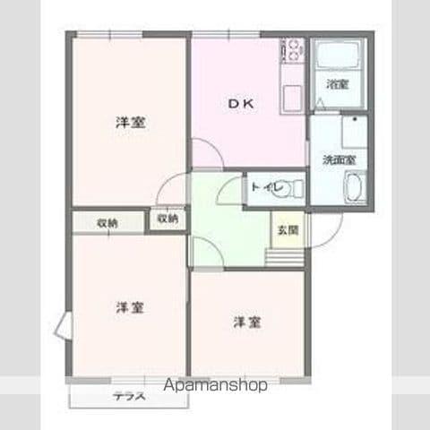 ラフォーレ羽生東A棟(3DK/2階)の間取り写真