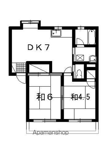 サンコート中村(2DK/1階)の間取り写真