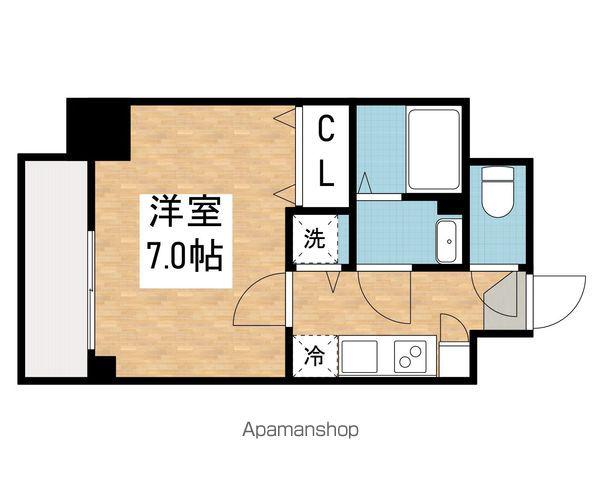 エスプレイス鶴舞ガーデンテラス(1K/6階)の間取り写真