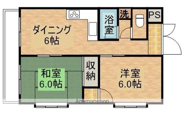 かわいマンション(2DK/3階)の間取り写真