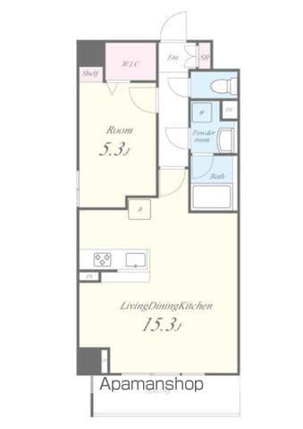 ヴェリテ鷺ノ宮(1LDK/4階)の間取り写真