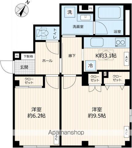 カーサ コモド(1LDK/1階)の間取り写真