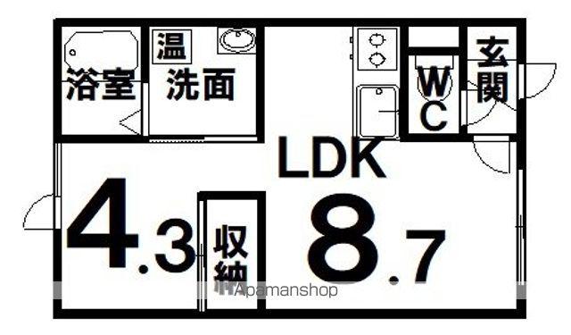 メゾンドシフラ(1LDK/1階)の間取り写真