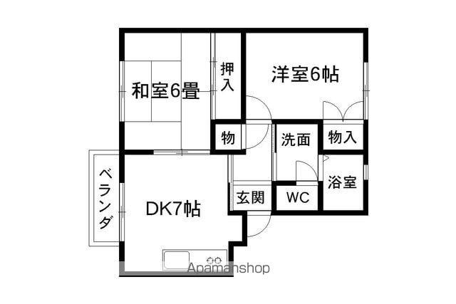 エトワール72(2DK/2階)の間取り写真