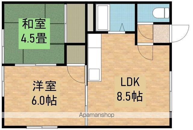 寺田ハイツ(2LDK/2階)の間取り写真