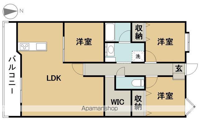 スカイハイツ甚目寺L棟(3LDK/3階)の間取り写真