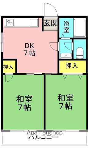 ハイツ松ノ元(2DK/3階)の間取り写真