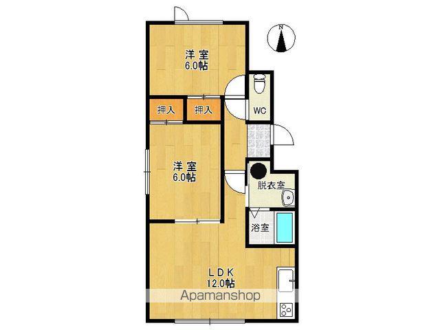 エルム185(2LDK/1階)の間取り写真