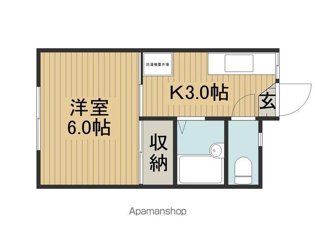 サンコーポすわ(1K/1階)の間取り写真
