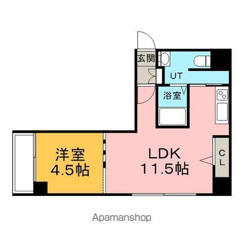 アンビシャス北大前(1LDK/5階)の間取り写真