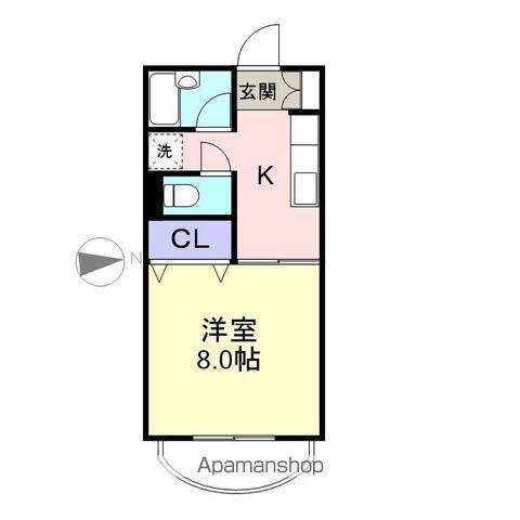 エルセラーンⅠ(1K/1階)の間取り写真