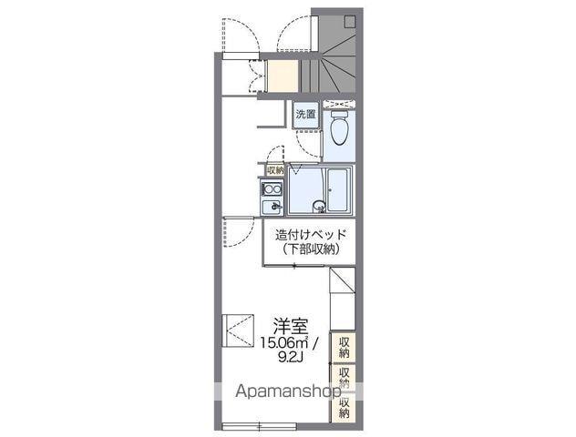 レオパレスヌーヴォグラン二本松(1K/1階)の間取り写真