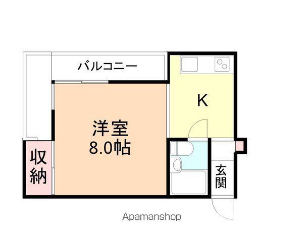 ハイツ山本(1K/1階)の間取り写真