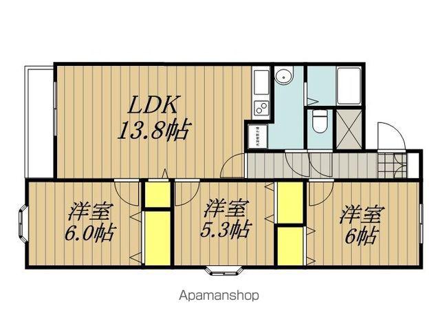 マンションあいる24(3LDK/1階)の間取り写真