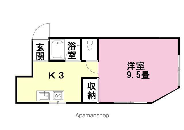 タウン沢里(1K/2階)の間取り写真