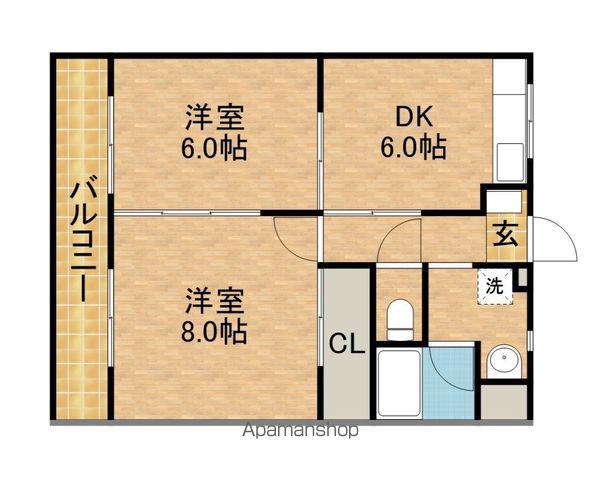 RAFFINE泉(2DK/3階)の間取り写真