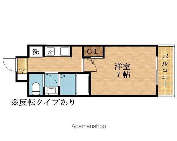 グランカーサ都島(1K/7階)の間取り写真