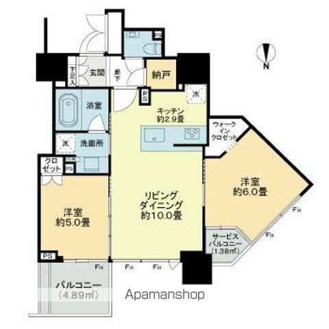 ベイサイドタワー晴海(2SLDK/25階)の間取り写真