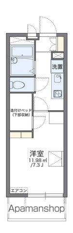 レオパレスバスケットタウン(1K/2階)の間取り写真