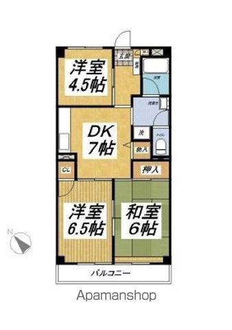 サンハイム浅見(3DK/2階)の間取り写真