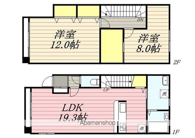 ハイツ栄信F(2LDK/2階)の間取り写真