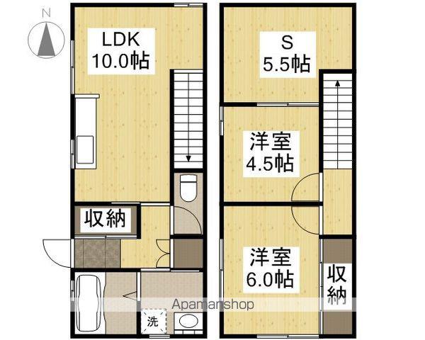 伊島町２丁目メゾネット(2SLDK)の間取り写真