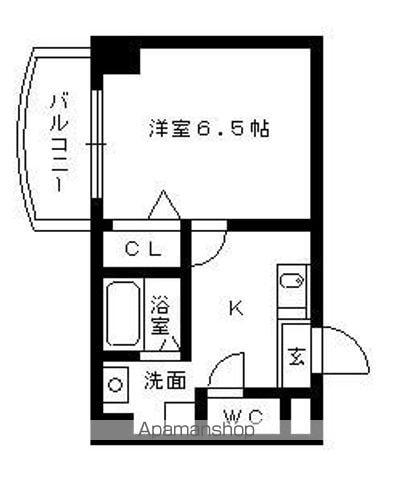 万宝マンション(1K/7階)の間取り写真