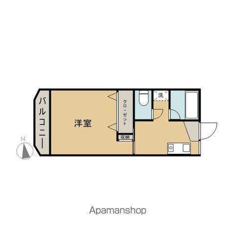 サンレント朝日(1DK/1階)の間取り写真