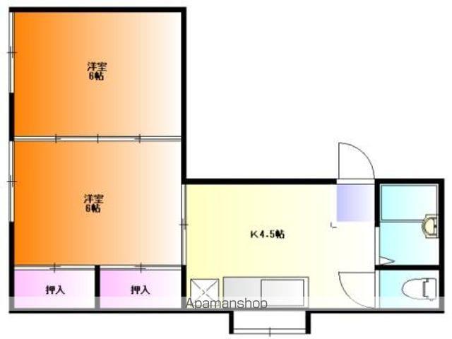 コーポ富士(2K/3階)の間取り写真