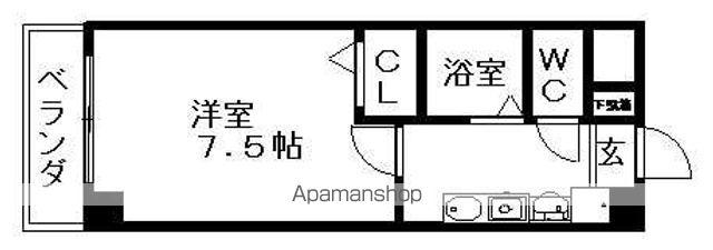 BASIC 2000(1K/3階)の間取り写真