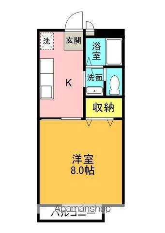 Tハイツ(1K/1階)の間取り写真