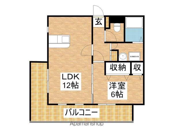 TPCマンションⅡ(1LDK/3階)の間取り写真