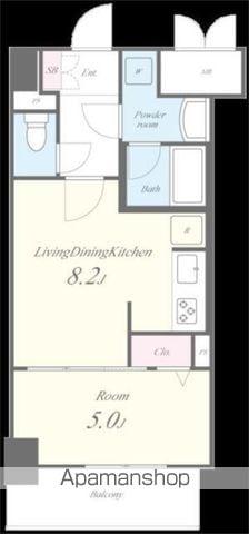 ロータス・ガーデン城南(1LDK/5階)の間取り写真