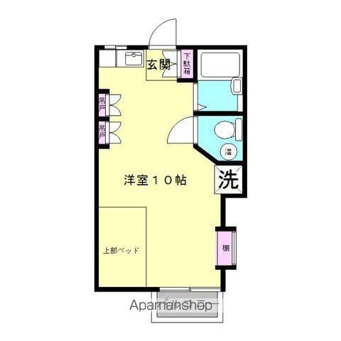 六三四ハイツ(ワンルーム/1階)の間取り写真