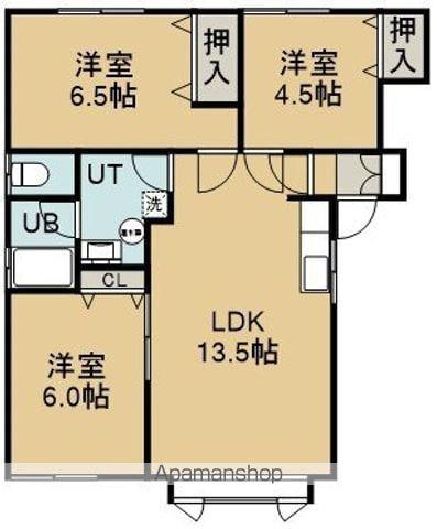 ハイツサワダ桔梗(3LDK/1階)の間取り写真