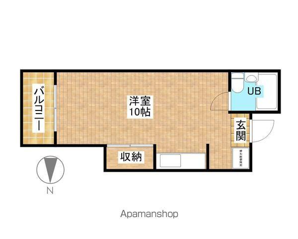 菱家ビル(ワンルーム/2階)の間取り写真