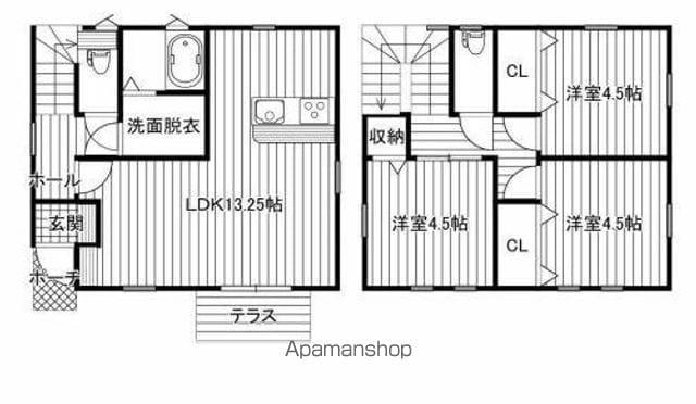 日豊本線 南宮崎駅 徒歩23分 2階建 築2年(3LDK)の間取り写真