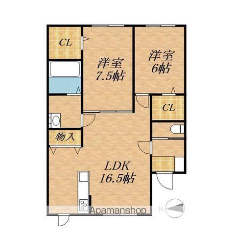 BLUSIA(2LDK/3階)の間取り写真