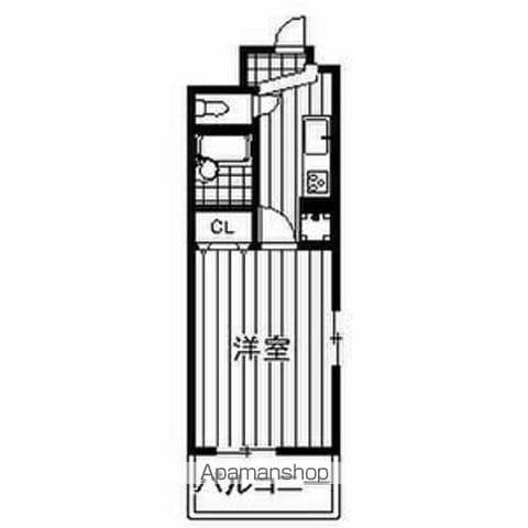 ルミエール(1K/1階)の間取り写真