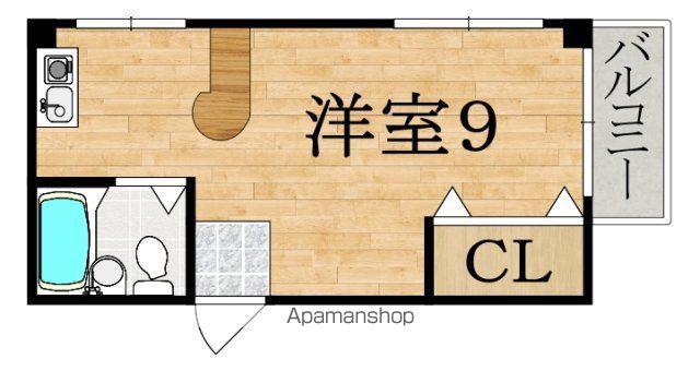 クレスト旭ケ丘(ワンルーム/1階)の間取り写真