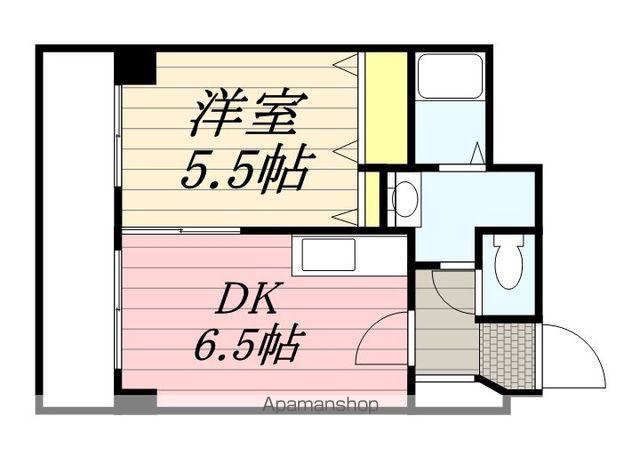 メゾンクレスト中島公園(1DK/6階)の間取り写真