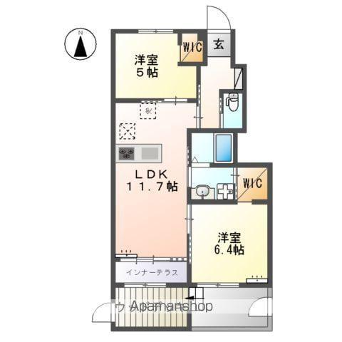 ラ カーザ ドルチェ (2LDK/1階)の間取り写真